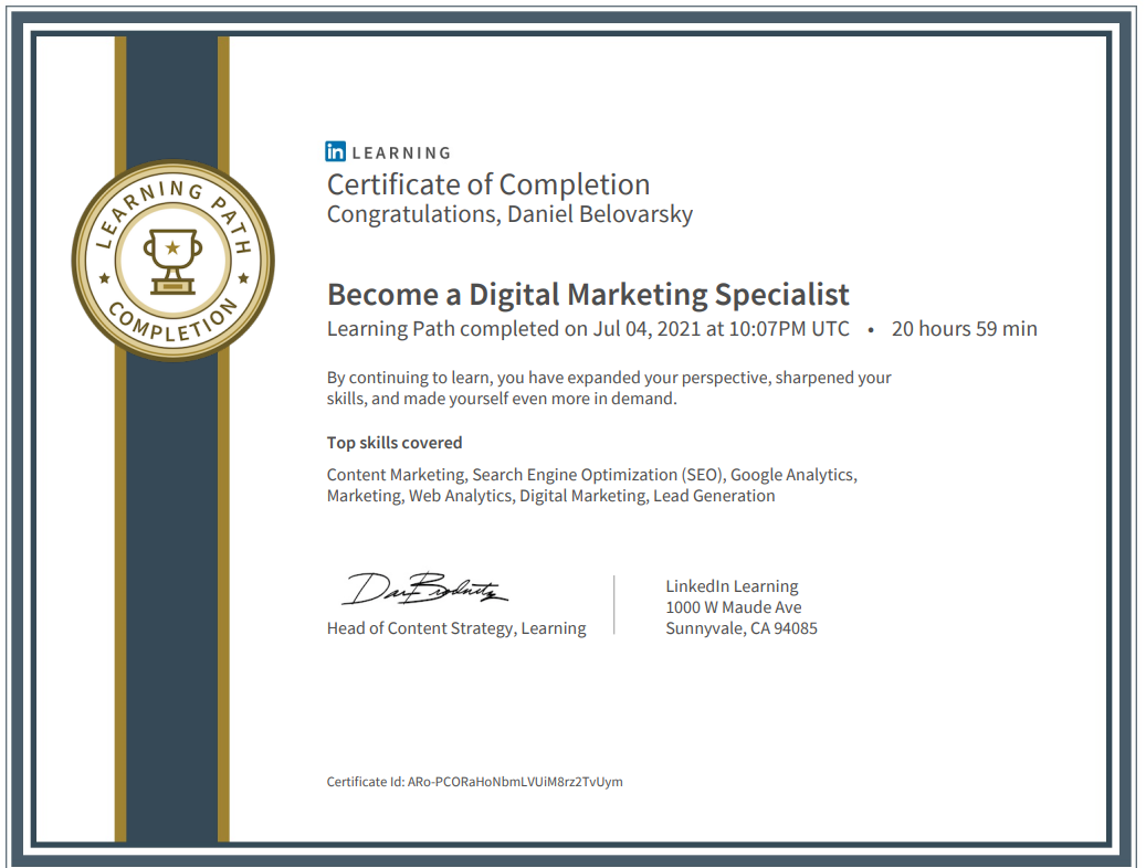 Become a Digital Marketing Specialist