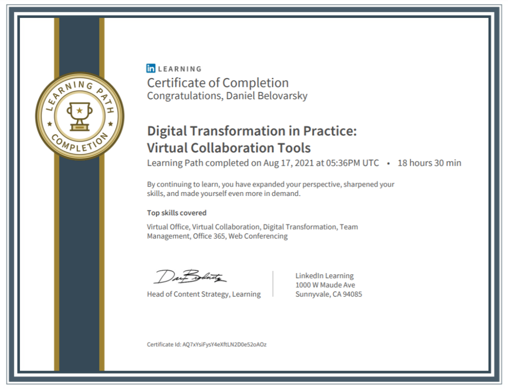 Master Digital Transformation - Daniel Belovarsky